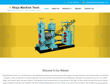 Tablet Screenshot of ahujamachinetools.com